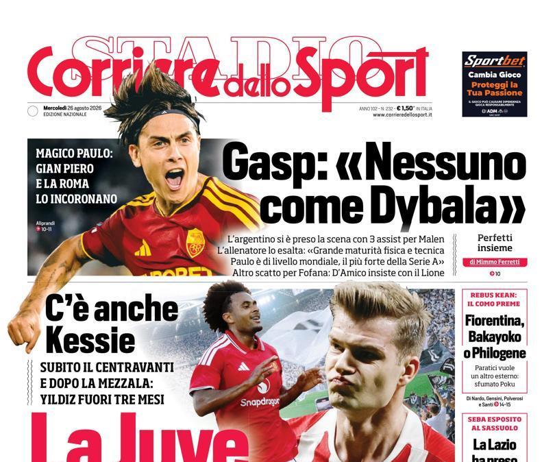 PRIMA PAGINA - Corriere dello Sport: "La Juve in 7 giorni"