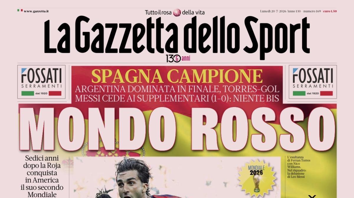 PRIMA PAGINA – La Gazzetta dello Sport: "Mondo rosso"
