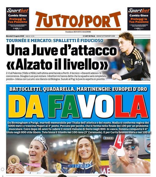 PRIMA PAGINA - Tuttosport: "Da favola"