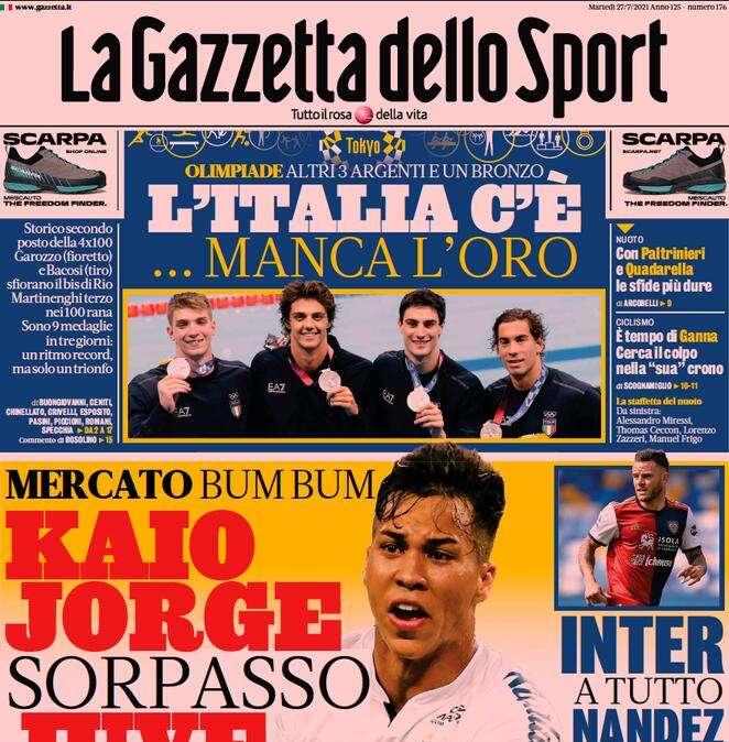 L'apertura odierna de La Gazzetta dello Sport: "Addio al Chievo, Cosenza riammesso in B"