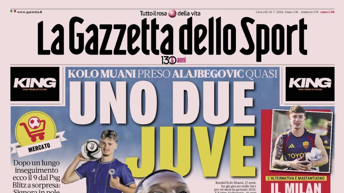PRIMA PAGINA – La Gazzetta dello Sport: "Uno due Juve"