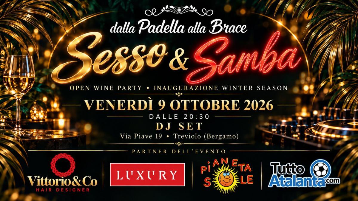 Sesso & Samba party, Dalla Padella alla Brace Treviolo inaugura venerdì l'inverno tra calici e console