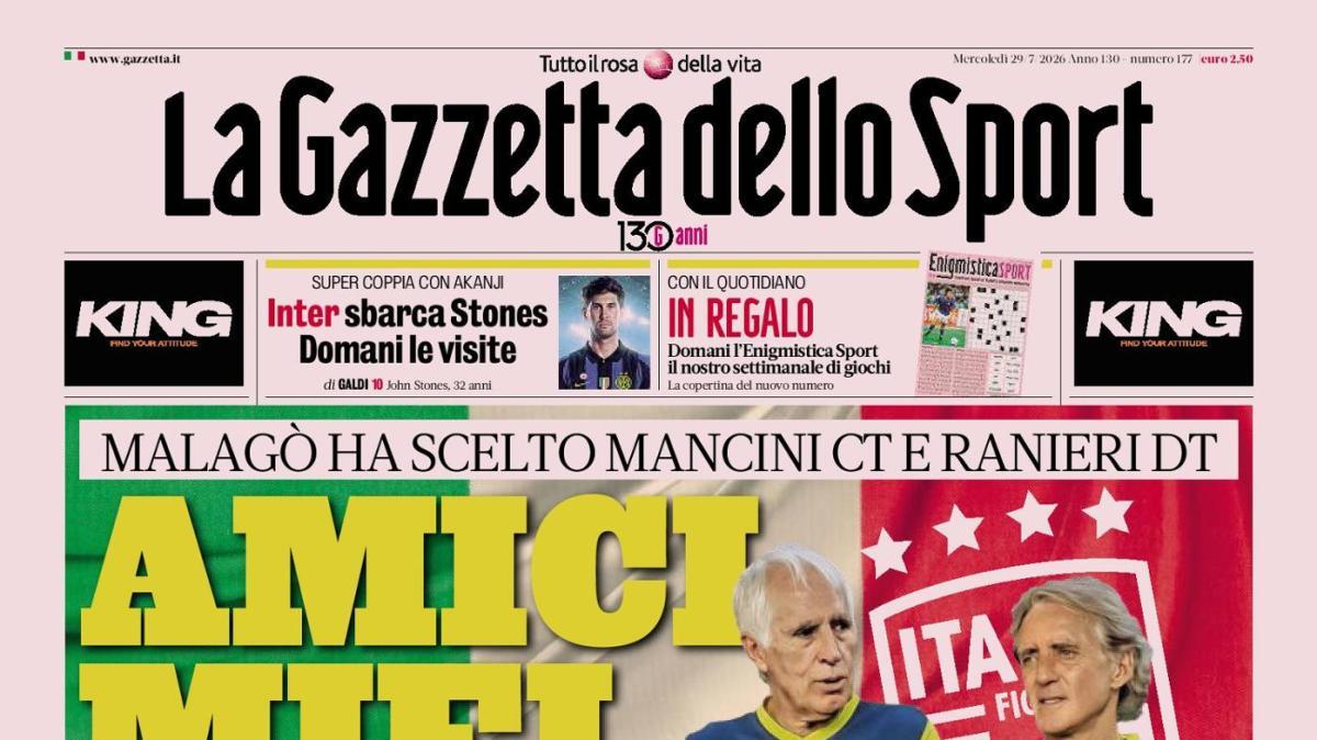 PRIMA PAGINA - Gazzetta dello Sport: "Amici miei"