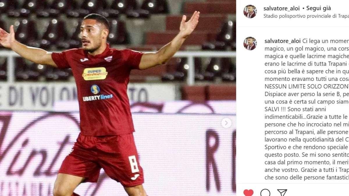 Salvatore Aloi saluta Trapani sui social. In arrivo la firma con l'Avellino 