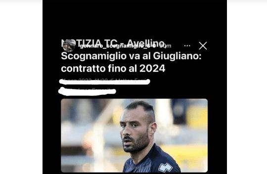 Scognamiglio al Giugliano: il difensore lo conferma su Instagram