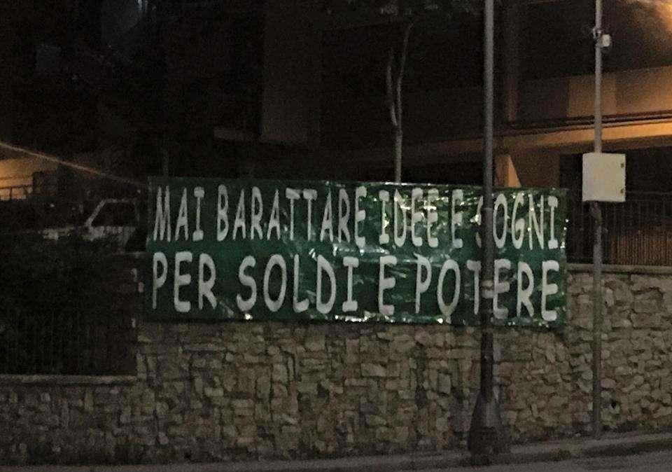 Otto anni fa scompariva l'U.S. dei Pugliese: lo striscione dei tifosi 