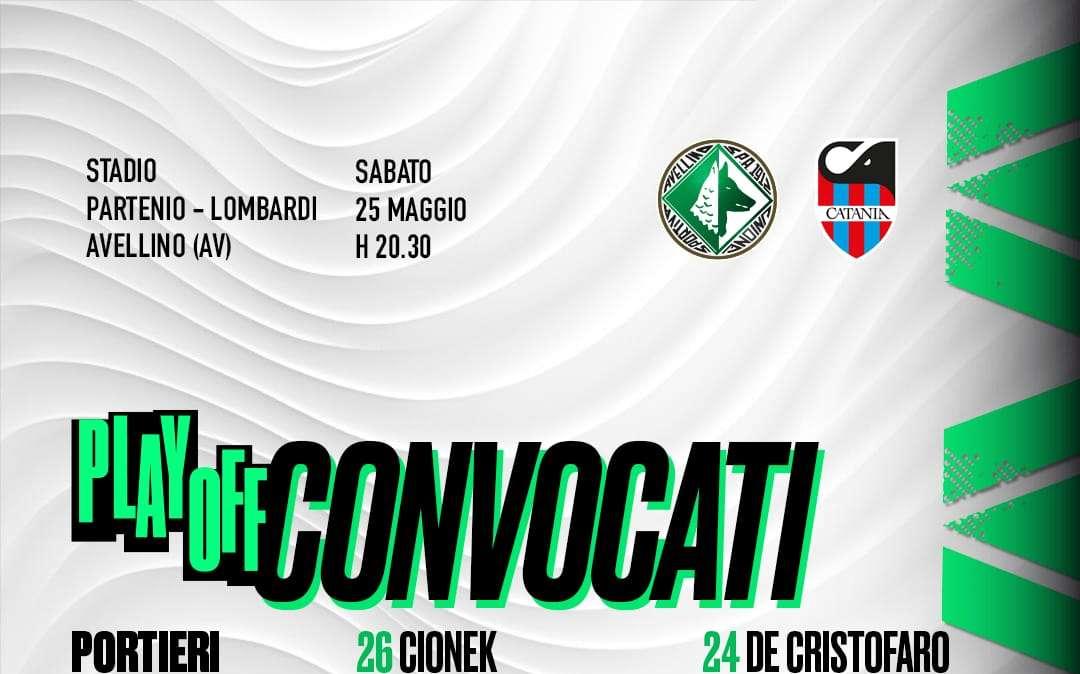 Avellino-Catania: i convocati di Pazienza 