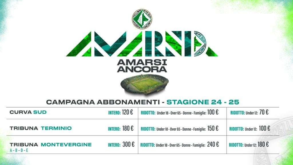 Avellino, parte la campagna abbonamenti 2024/25: prezzi e fasi di vendita