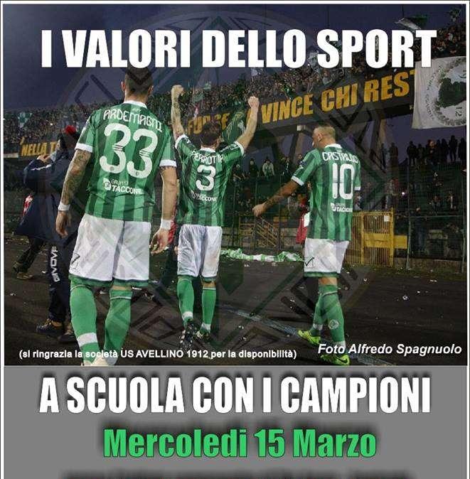 "A scuola con i campioni", istituto comprensivo di Contrada (Av) - mercoledì 15 marzo ore 10:30