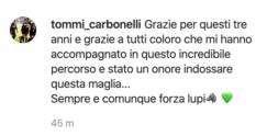 UFFICIALE - Avellino, Carbonelli saluta su Instragram: "Un onore aver indossato questa maglia"
