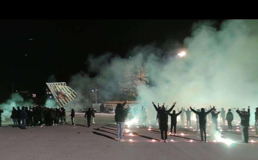 Avellino, manifestazione della Curva Sud per il 110° compleanno del club