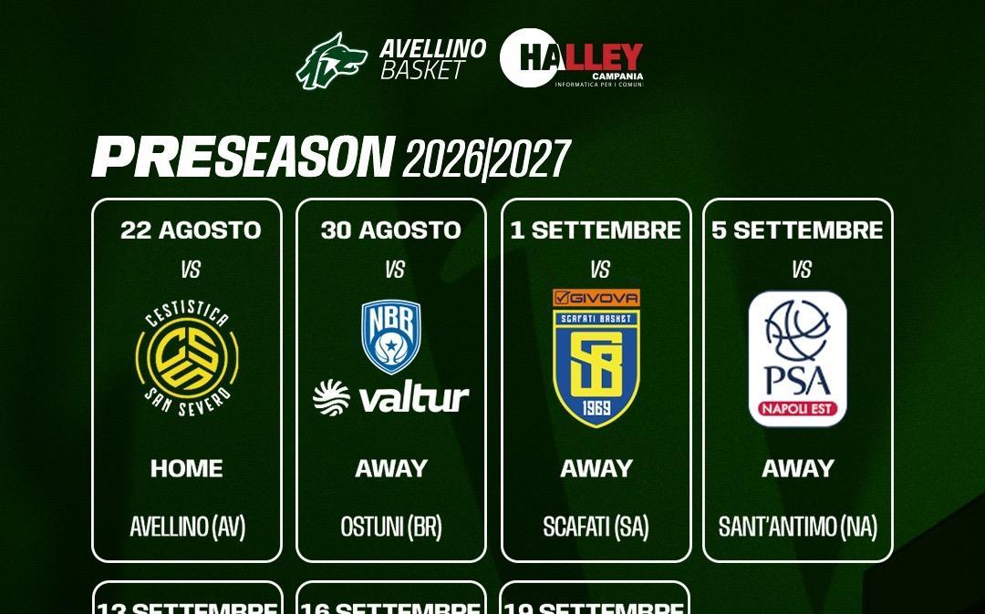 Halley Campania Avellino Basket: il calendario della preseason