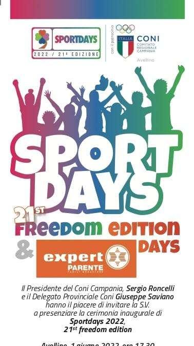 Sportdays Avellino 2022, si parte oggi con la cerimonia di apertura