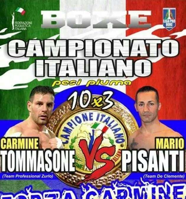 Boxe, stasera l'irpino Tommasone lotterà per il titolo italiano
