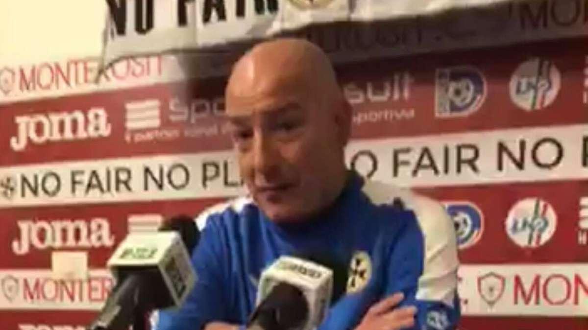Mariotti (All: Monterosi): "Non ho nulla da rimproverare ai miei ragazzi. L'Avellino si è accontentato del pareggio"