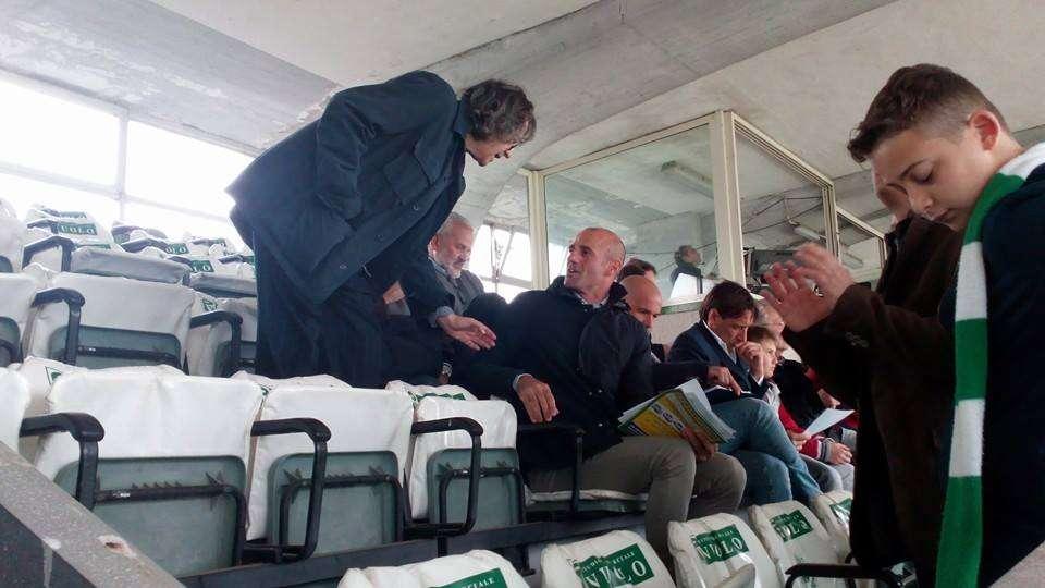 Anche Gigi Marzullo in tribuna autorità ad assistere alla sfida Avellino-Crotone