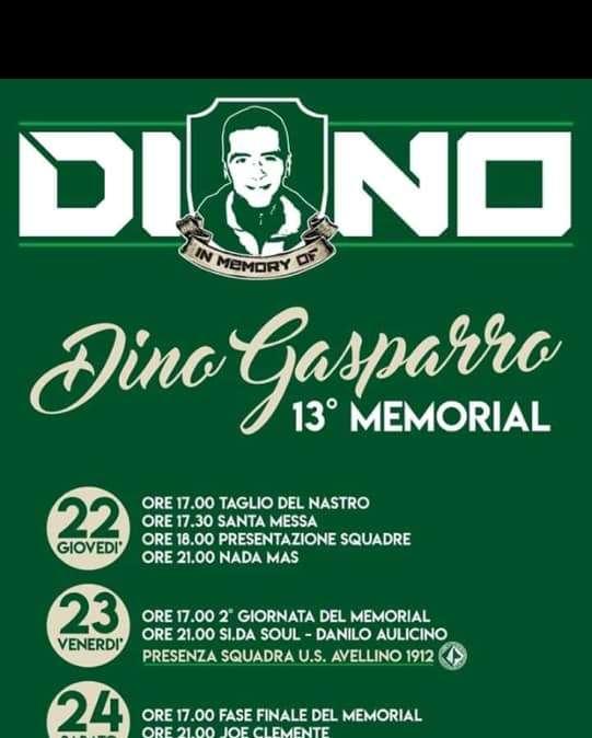 Memorial Dino Gasparro ai Campetti Rossi: venerdì ospiti i calciatori dell'Avellino