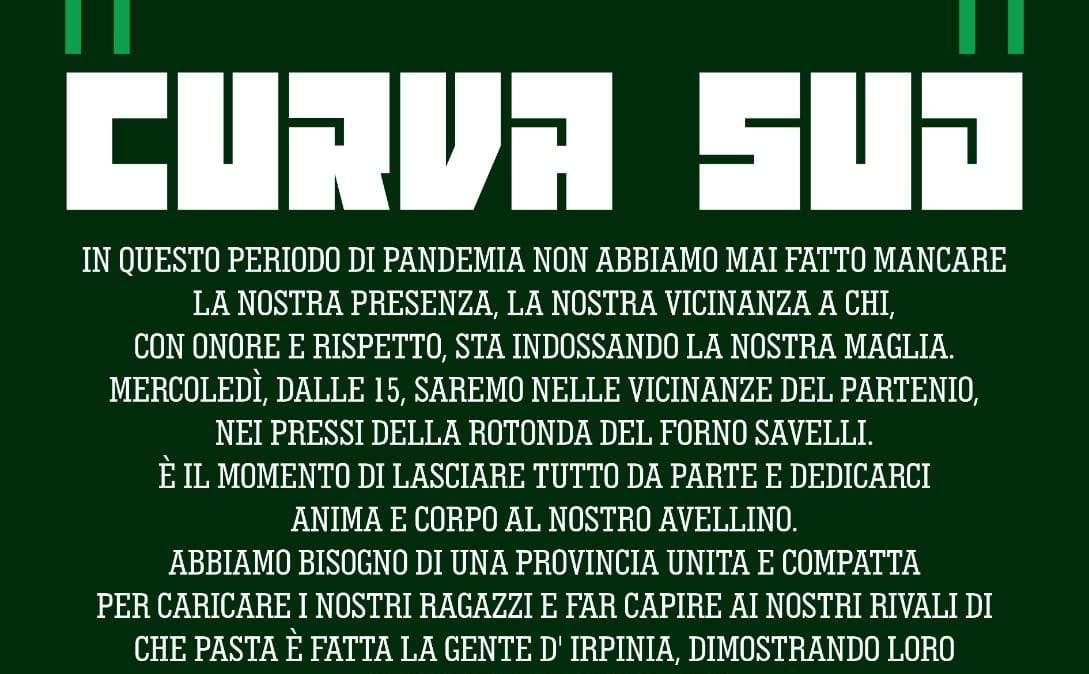 Curva Sud: "Mercoledì carichiamo i ragazzi, facciamo capire di che pasta siamo fatti"