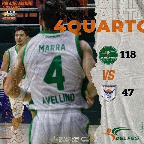 La Del.Fes batte Formia 118-47: quinto successo di fila