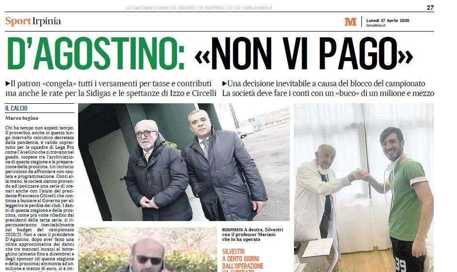 D'Agostino furioso, ma cosa diceva realmente l'articolo? Non è il momento delle divisioni: proviamo a fare chiarezza