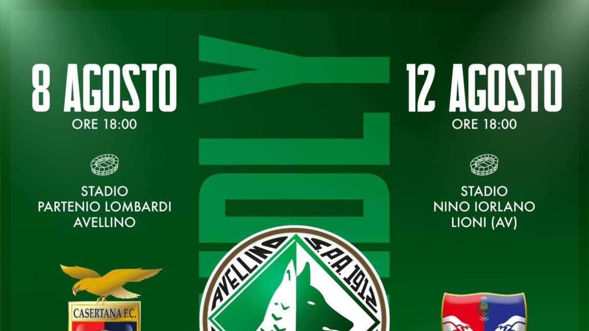 Avellino, ufficiali le amichevoli con Casertana e Polisportiva Lioni