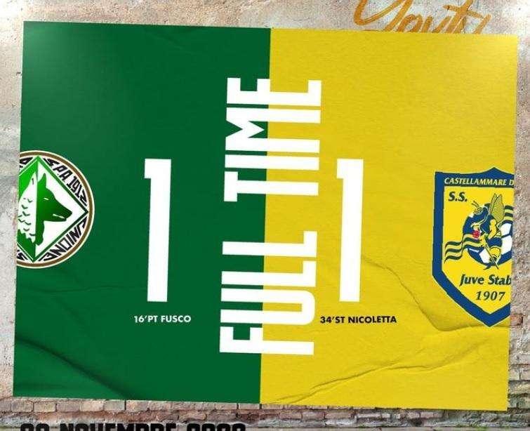 Primavera 3, pareggio per l'Avellino nel derby con la Juve Stabia: al Partenio termina 1-1