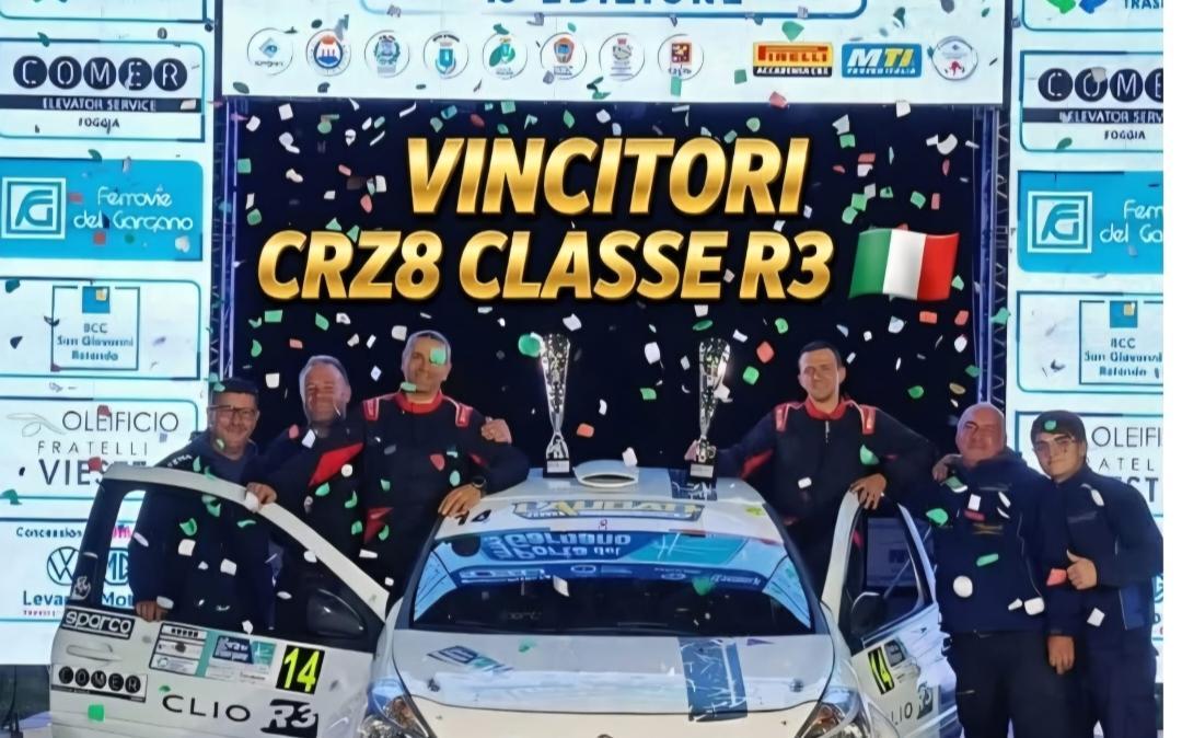 Rally Porte del Gargano: Ascione primo nella categoria R3, in finale di Coppa Italia