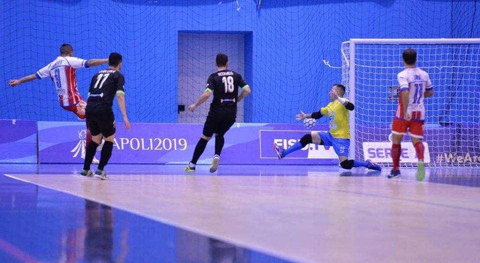Sandro Abate, gol e spettacolo contro l'Italservice Pesaro: finisce 5-5