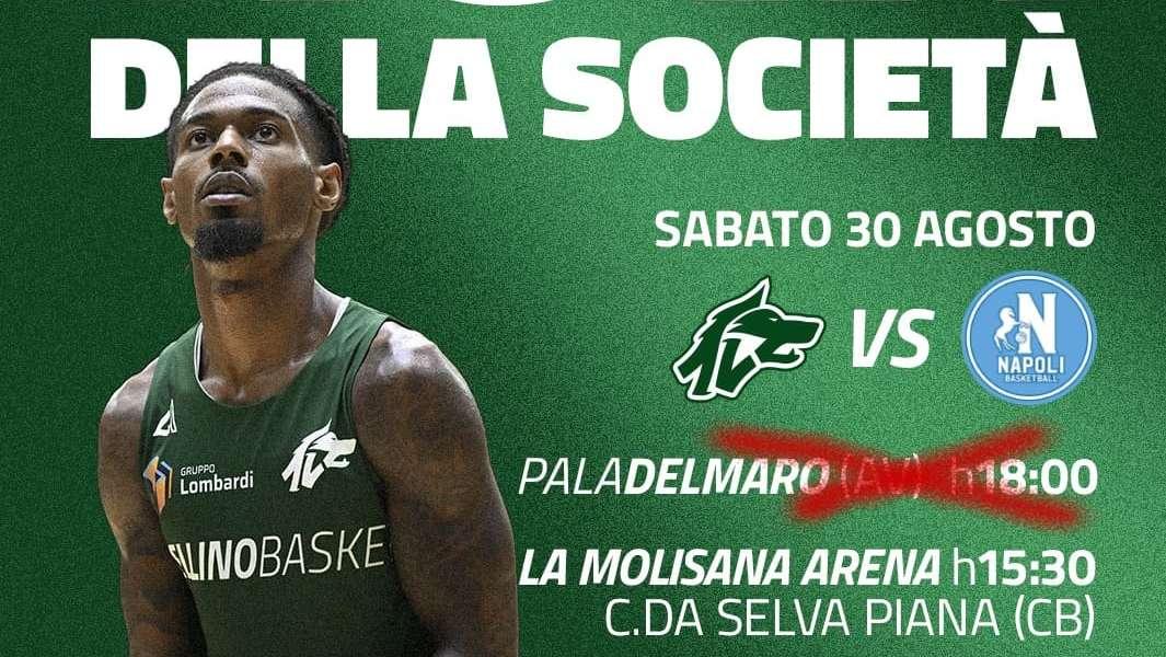 Avellino Basket, cambia la sede dell'amichevole di sabato contro Napoli Basket