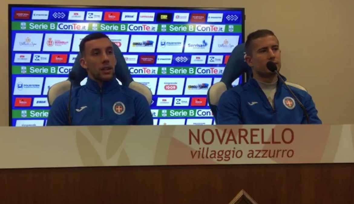 Novara, Moscati e Chiosa in conferenza: "Avellino campo difficile, non bisogna lasciarsi schiacciare"