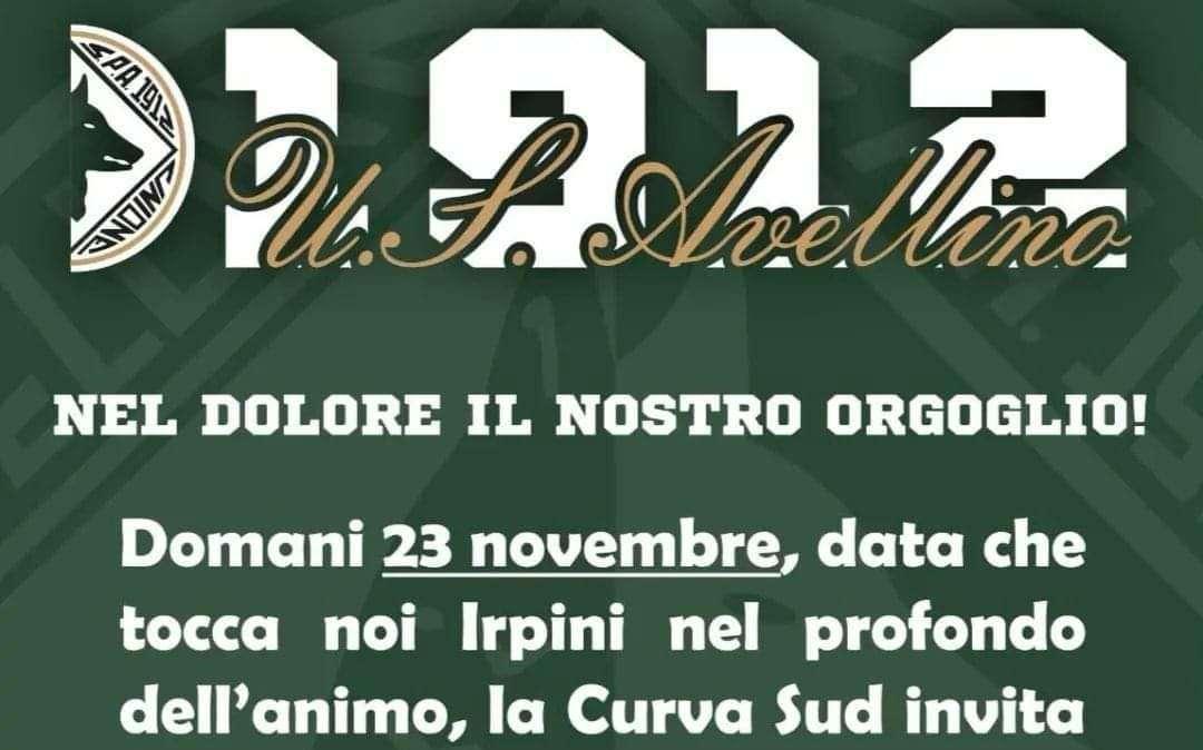 La splendida iniziativa della Curva Sud per commemorare le vittime del terremoto del 1980