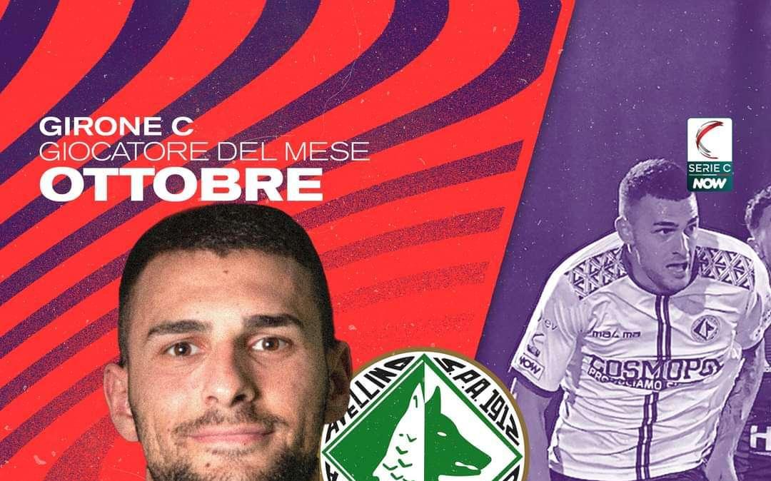 Avellino, Sgarbi premiato giocatore del mese di ottobre della Lega Pro