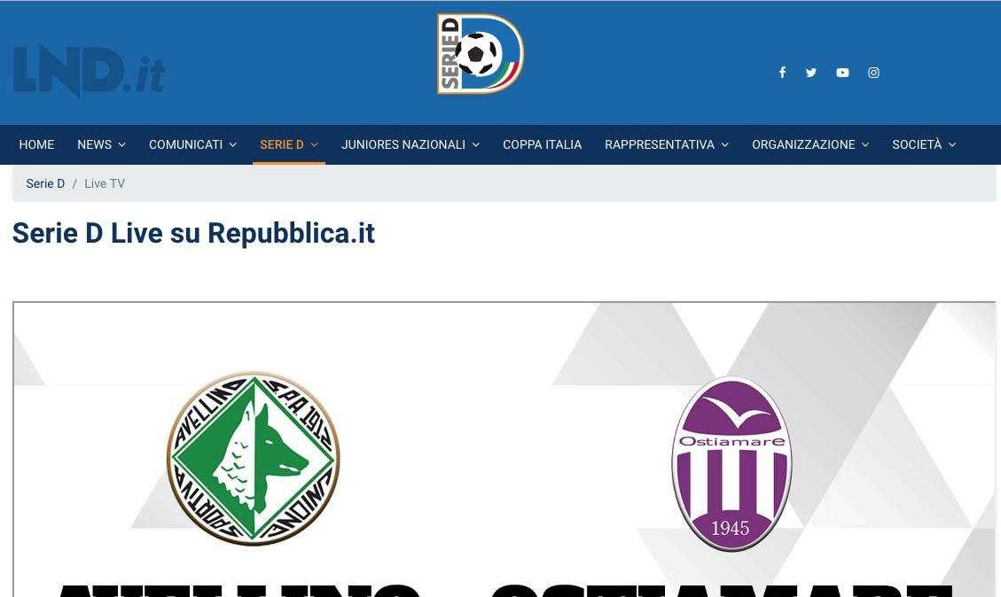 Avellino-Ostiamare domenica in diretta streaming su Repubblica Tv