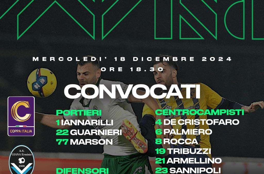 Giana-Avellino: i convocati di Biancolino