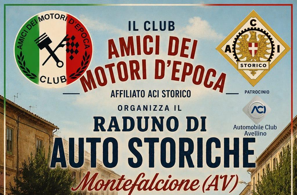 Auto storiche protagoniste in Irpinia: doppio appuntamento tra Montefalcione e Avellino l'11 e il 12 luglio