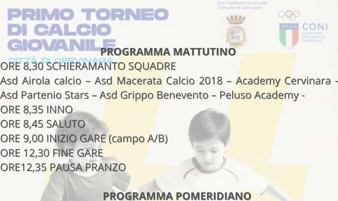 Cervinara, domenica 15 settembre si terrà il I° Torneo di Calcio Giovanile. Alla scoperta dei campioni del futuro