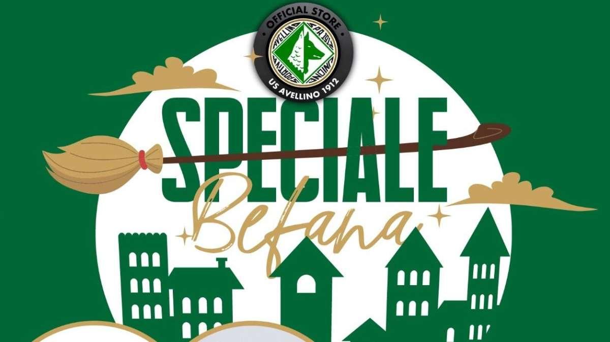 Allo Store dell'US Avellino arrivano gli sconti Speciale Befana. Ecco le offerte