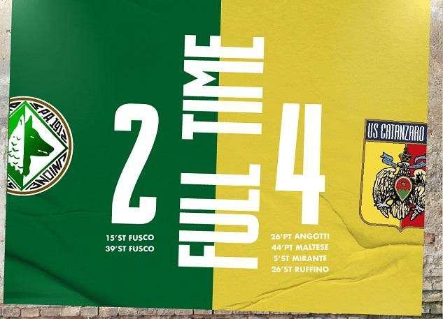 Primavera 3, l'Avellino finisce ko contro il Catanzaro (2-4): non basta una doppietta di Fusco