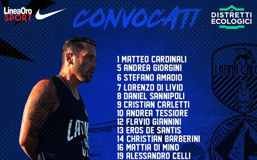 Latina, i convocati per la sfida contro l'Avellino