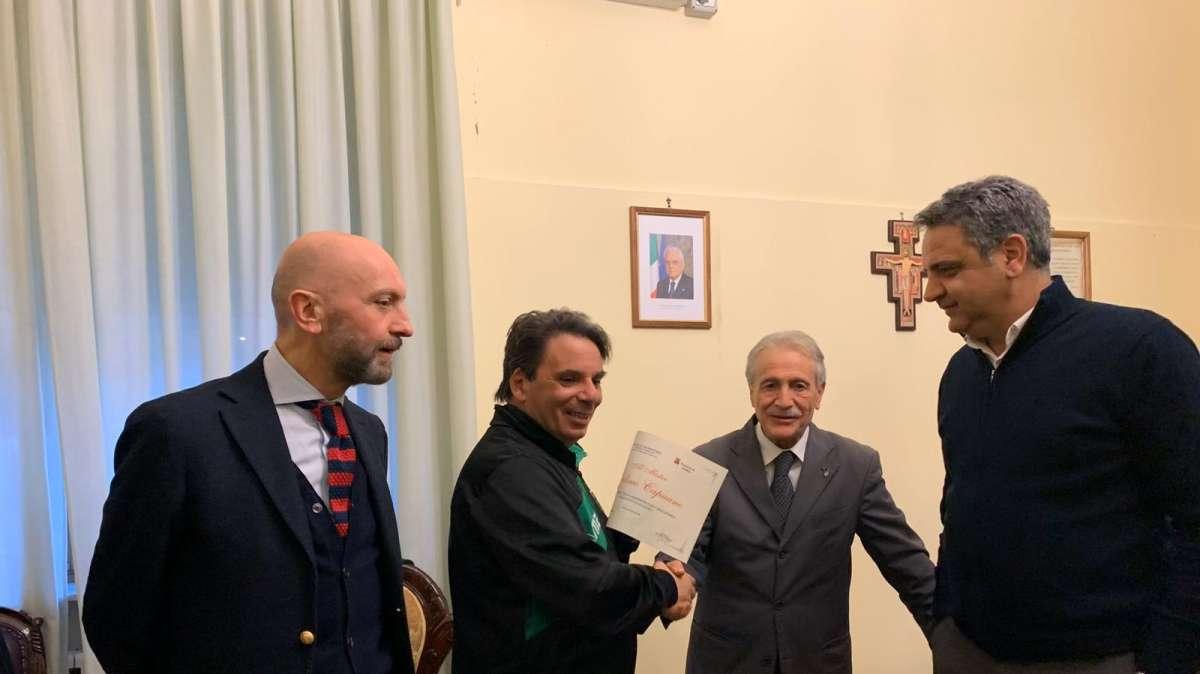 Avellino, Capuano ricevuto dal Sindaco di Montoro: attestato di stima per il tecnico