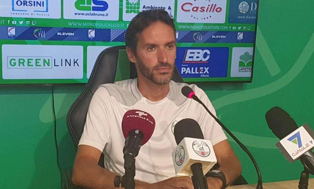 Lentini (vice all. Monopoli): "L'Avellino raramente butta via palla, sarà una gara ad alti ritmi. Kanoute e Di Gaudio possono spostare gli equilibri"