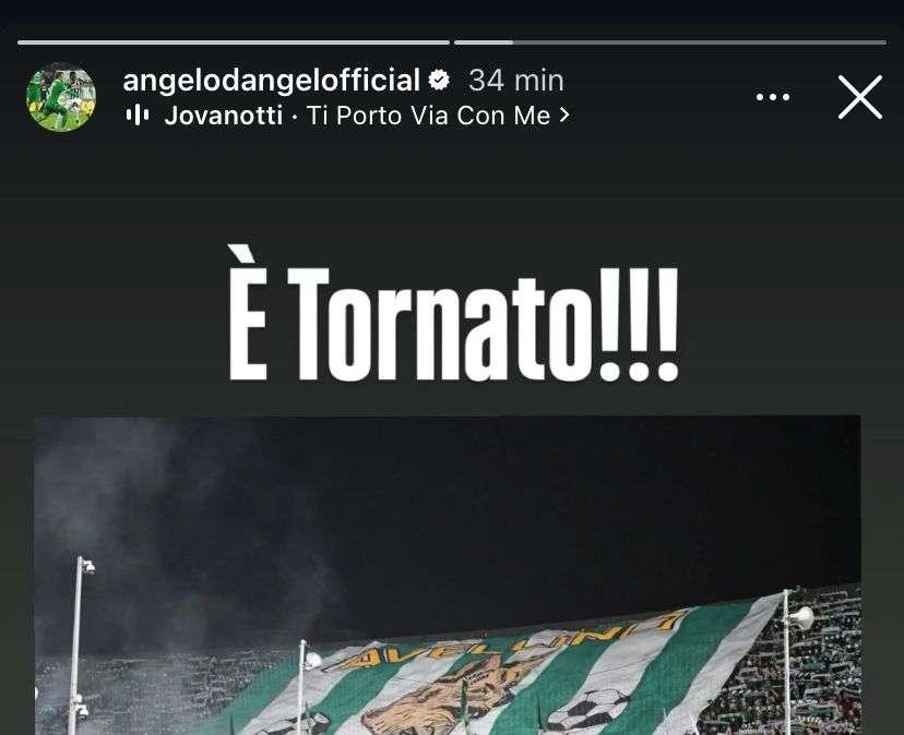 D'Angelo: "E' tornato! Complimenti a tutti!"