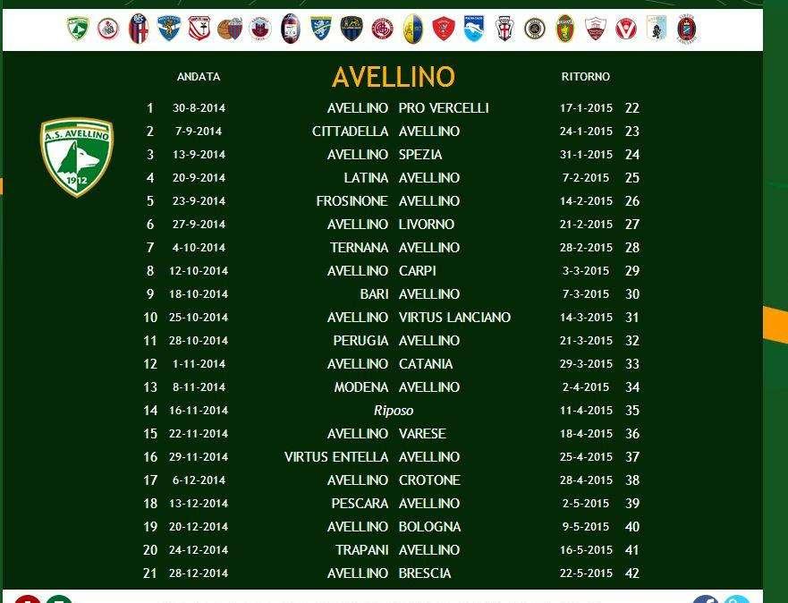 Serie B 2014-15, ecco il calendario dei lupi