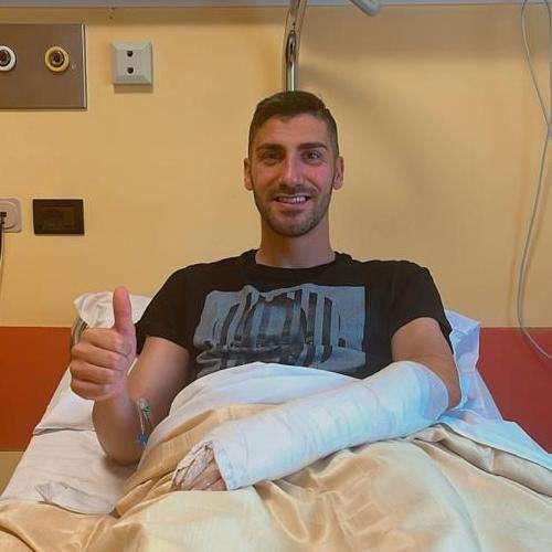 Trotta, riuscita l'operazione allo scafoide del polso sinistro