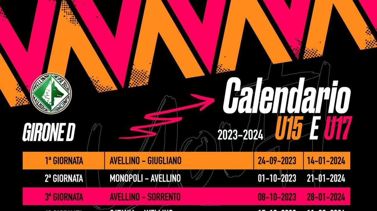 Under15 e Under17, ecco calendario e girone dell'Avellino