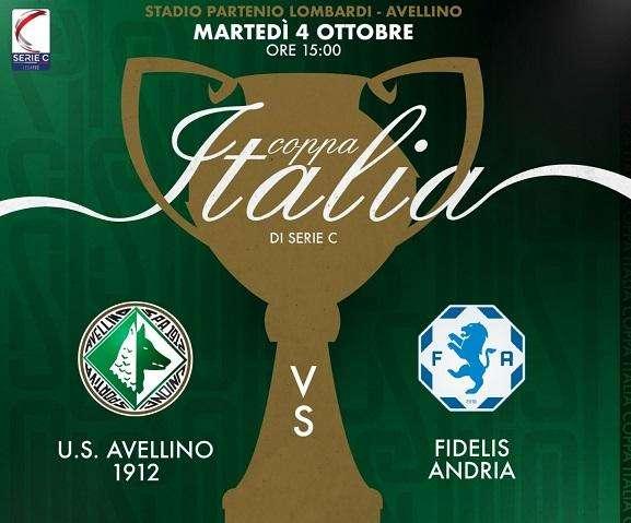 Avellino-Fidelis Andria di Coppa Italia: attiva la prevendita dei tagliandi, ecco tutte le informazioni