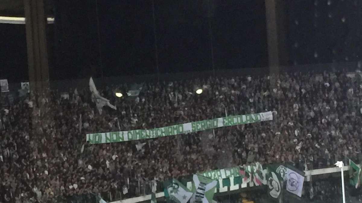 La Curva Sud ricorda Sergio Ercolano