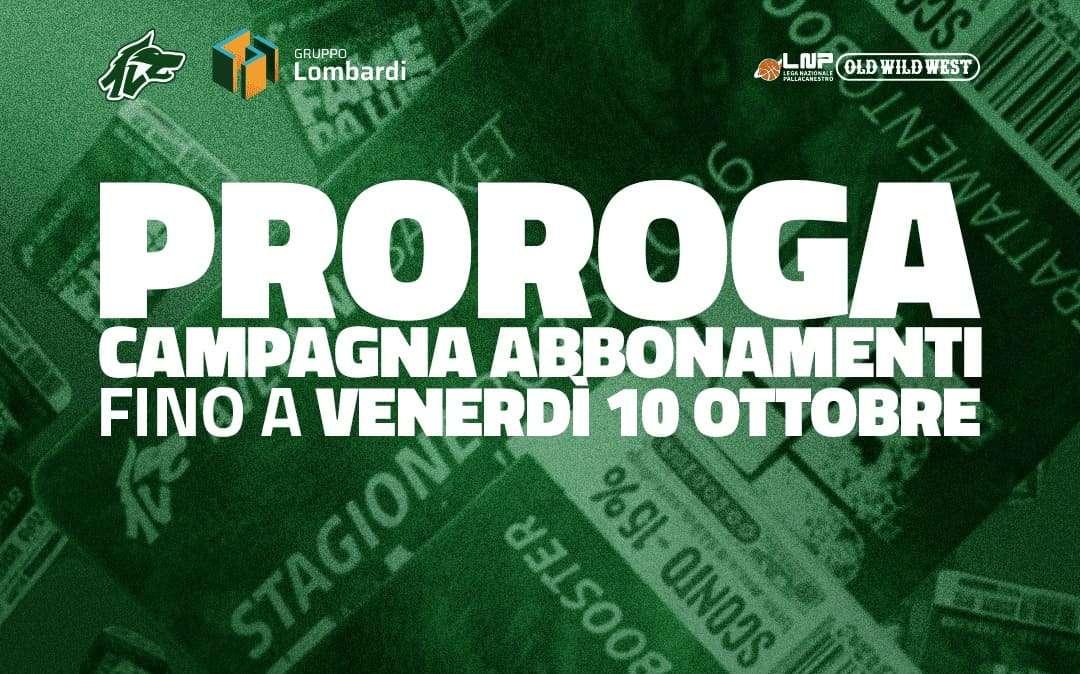 Avellino Basket, prorogata fino a venerdì 10 ottobre la campagna abbonamenti