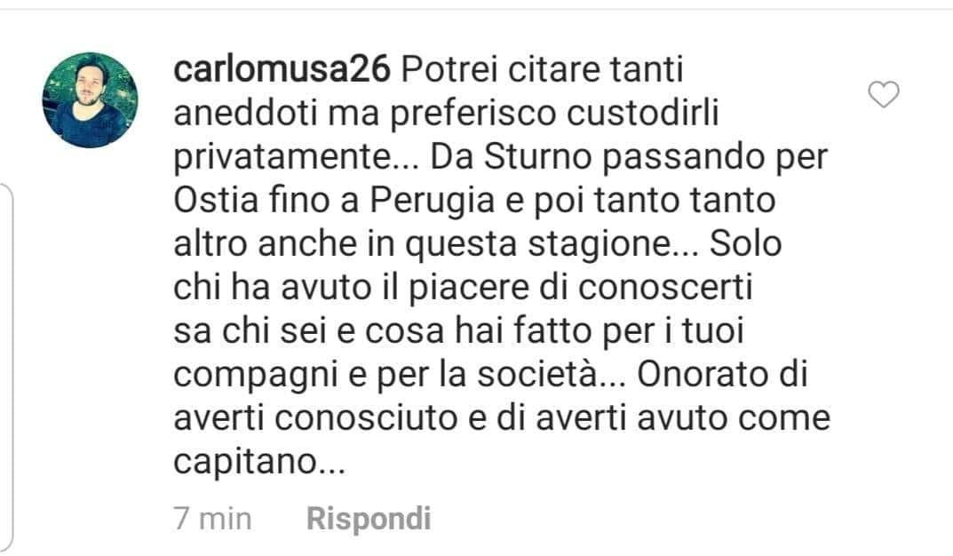 Musa saluta Morero: "Onorato di averti conosciuto e averti avuto come capitano"