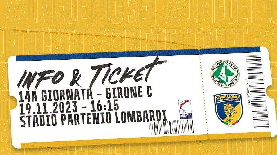 Avellino - Giugliano, 500 biglietti per gli ospiti. Al via la prevendita